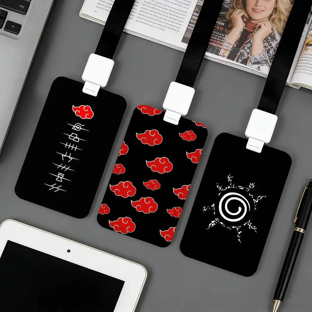 Porte-cartes A-Akatsuki Cool N-Naruto-s, applicable aux cartes d'identité, aux cartes bancaires, aux cartes de transport en commun et aux cartes de travail