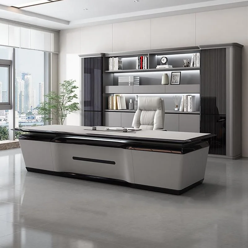 Modern simplicity, technological sense, chairperson's desk, light luxury, senior sense, president's big desk