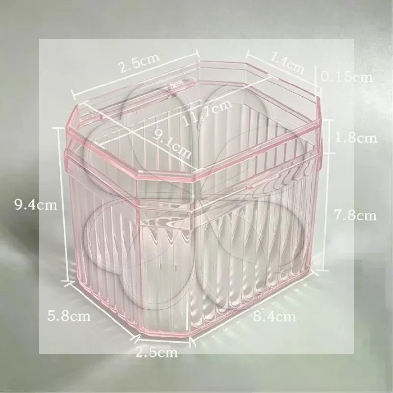 Multifunctional Desktop Storage Box 1Pcs Dustproof Skincare Organizer for Makeup Cotton Swabs Home Vanity Dressing Table