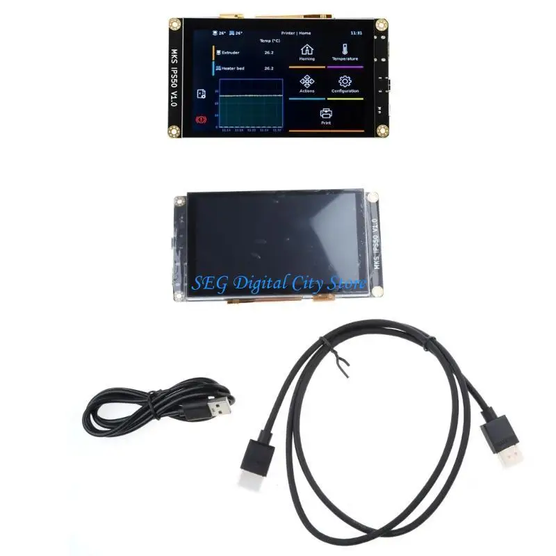 

U75B MKS IPS50 5INCH RGB LCD-дисплей сенсорный экран HDMI-совместимый 800x480 DC12-24V