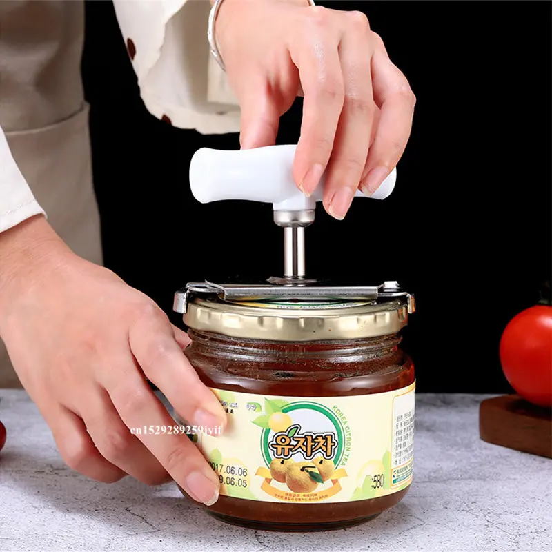 Stainless Steel Jar Opener Adjustable Glass Lids off Jar Opener Bottle Opener Kitchen Accessories Can Opener for 3-9.5CM