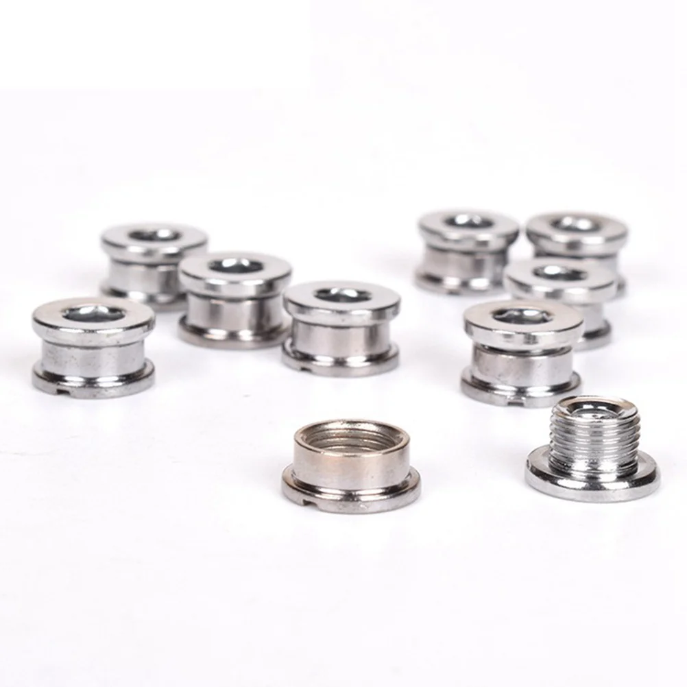 

10Sets Crank Bolts Steel Coated Durable Lightweight Fix Crankset Chainring for Mountain Road Bike Bolts Bike Accessories