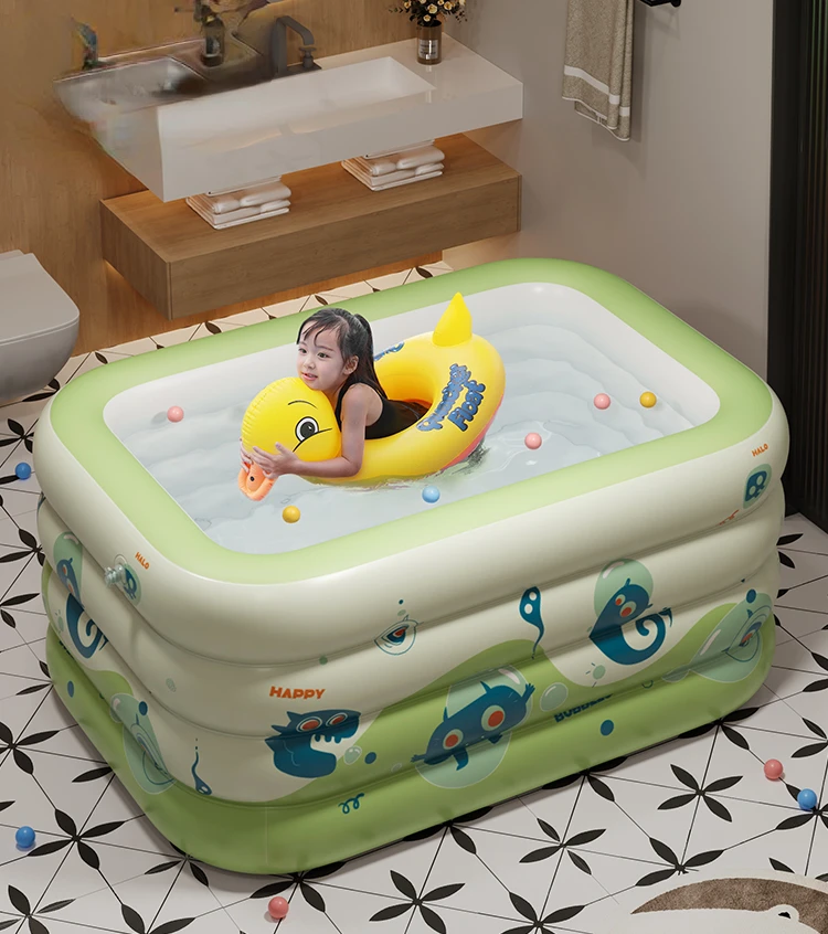 Inflatable swimming pool, children's household swimming airbag, baby shower basin, indoor swimming bucket, home