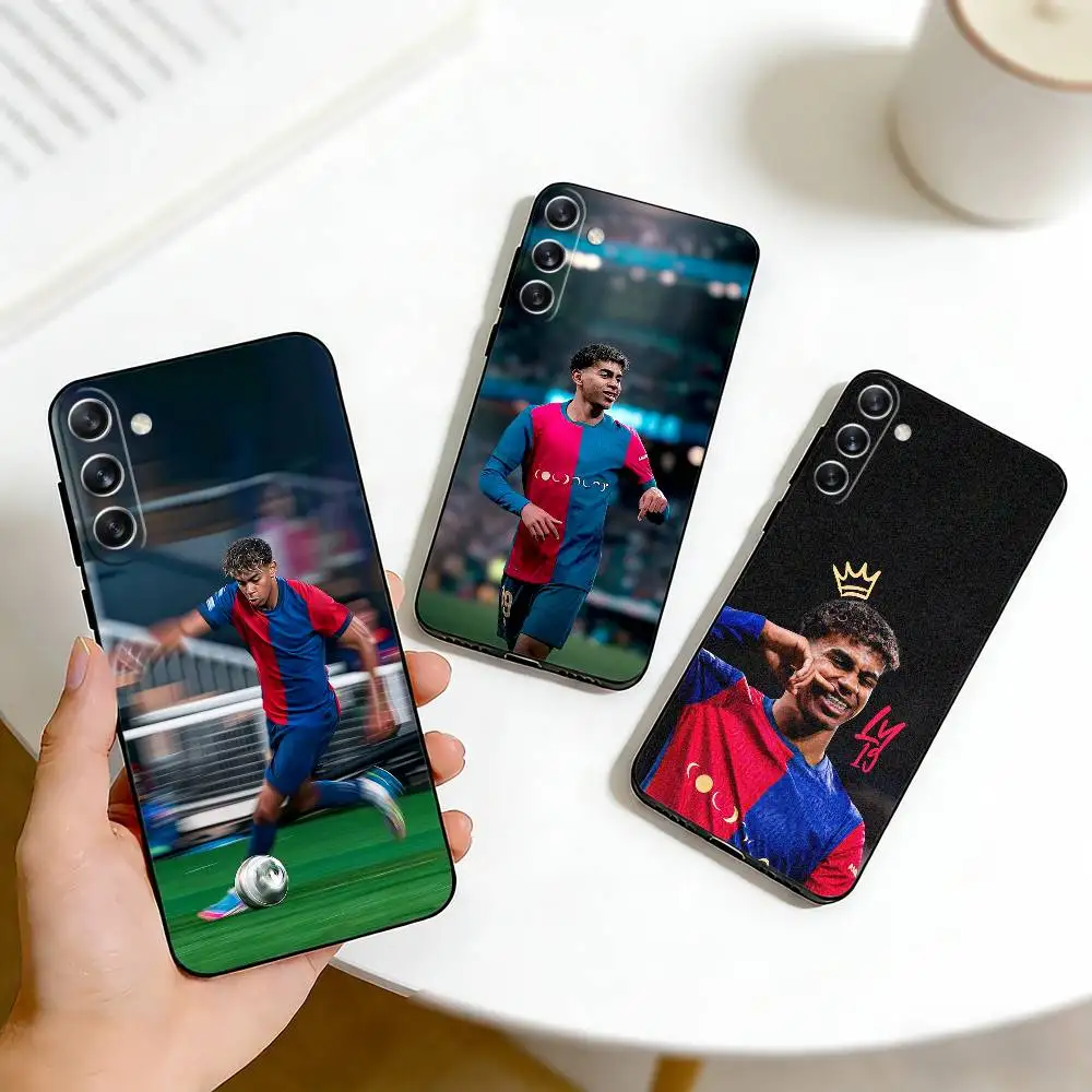 Capa de telefone The Young Prodigy 19 L-Lamine Yamal para Samsung Galaxy A73, A72, A71, A70, A53, A52, A51, outros, capa preta macia