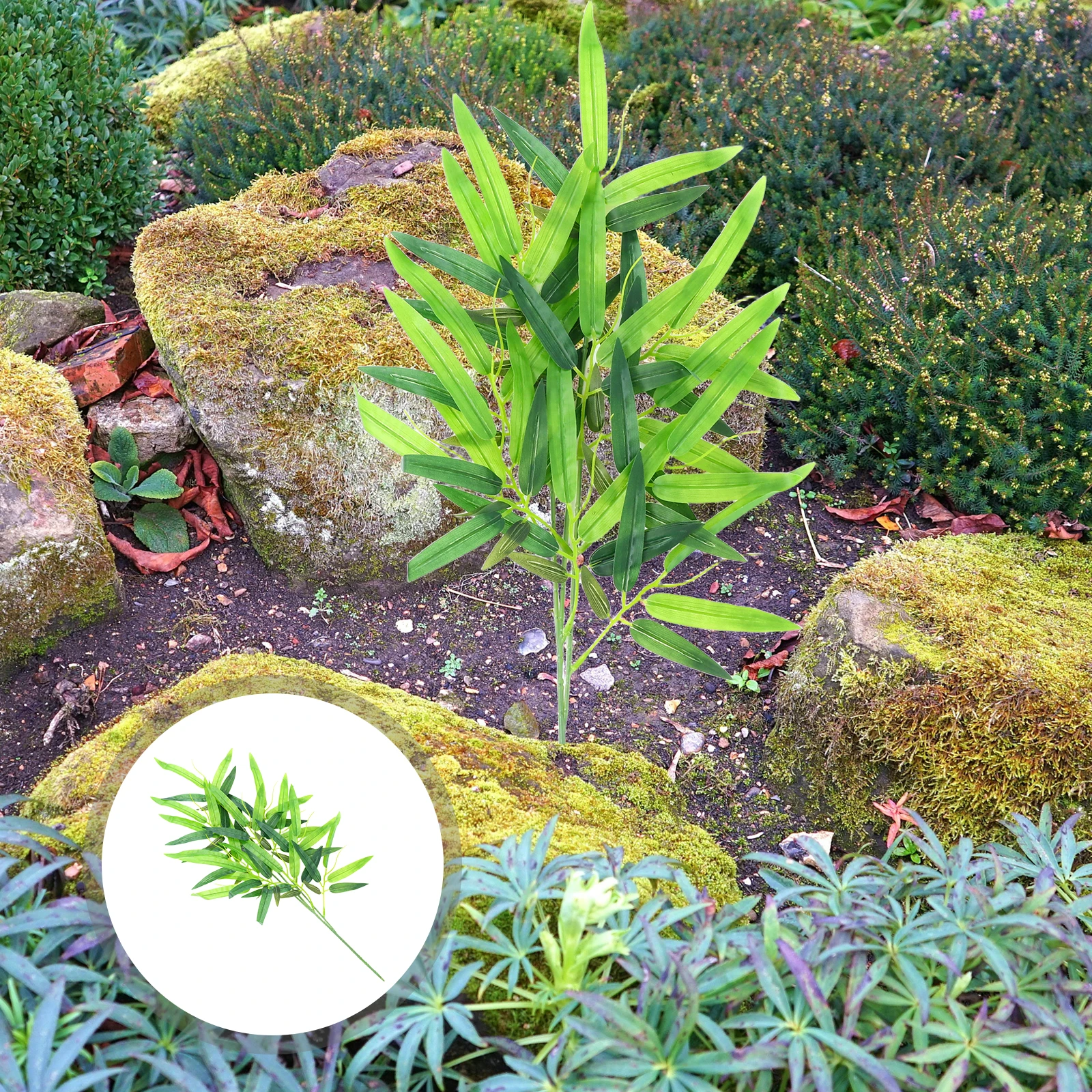 

4pcs Simulated Bamboo Leaves Artificial Plants Indoor Outdoor Decoration Home Garden Hotel Party Wall Hanging Faux Greenery