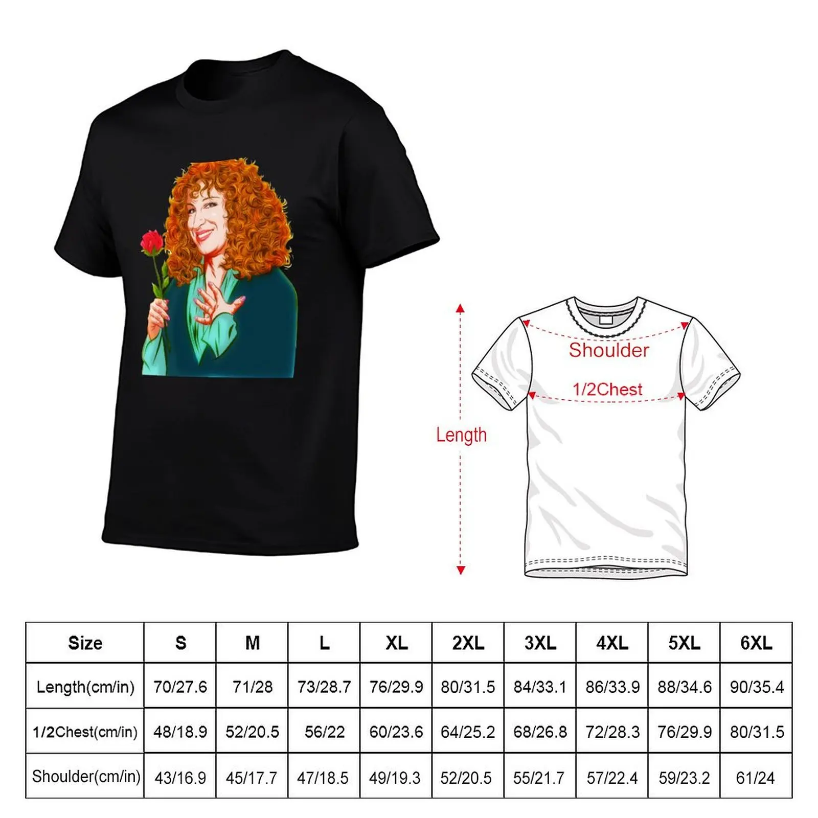 Bette Midler - An illustration by Paul Cemmick T-Shirt summer clothes anime plus size tops oversized t shirt men