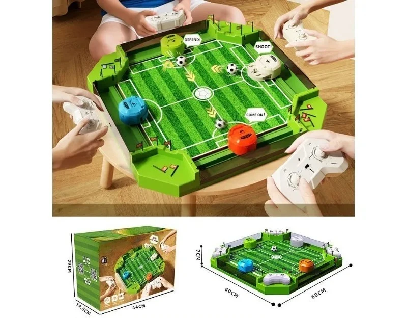 Interactive 4-Player Remote Control Table Football Game, Parent-Child Battle Educational Toy for Family Party Fun