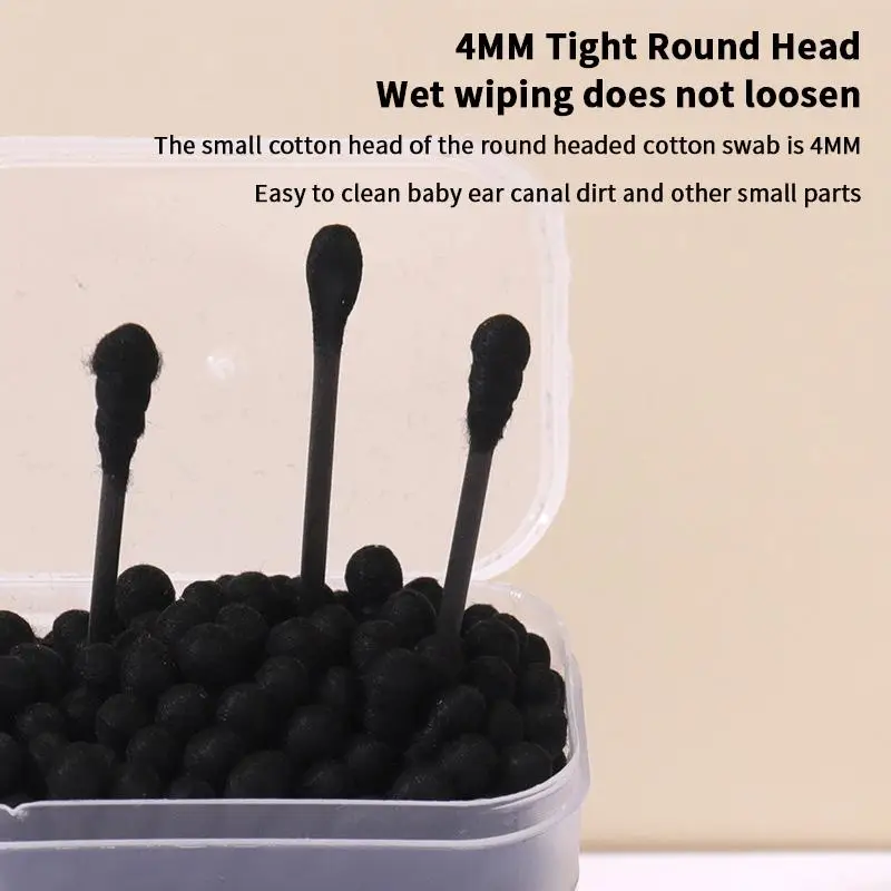 100 шт./кор. ватный тампон с двойной головкой, ложка для ушей, чистка ушей, макияж, маникюр, ватные палочки, одноразовые чистящие средства