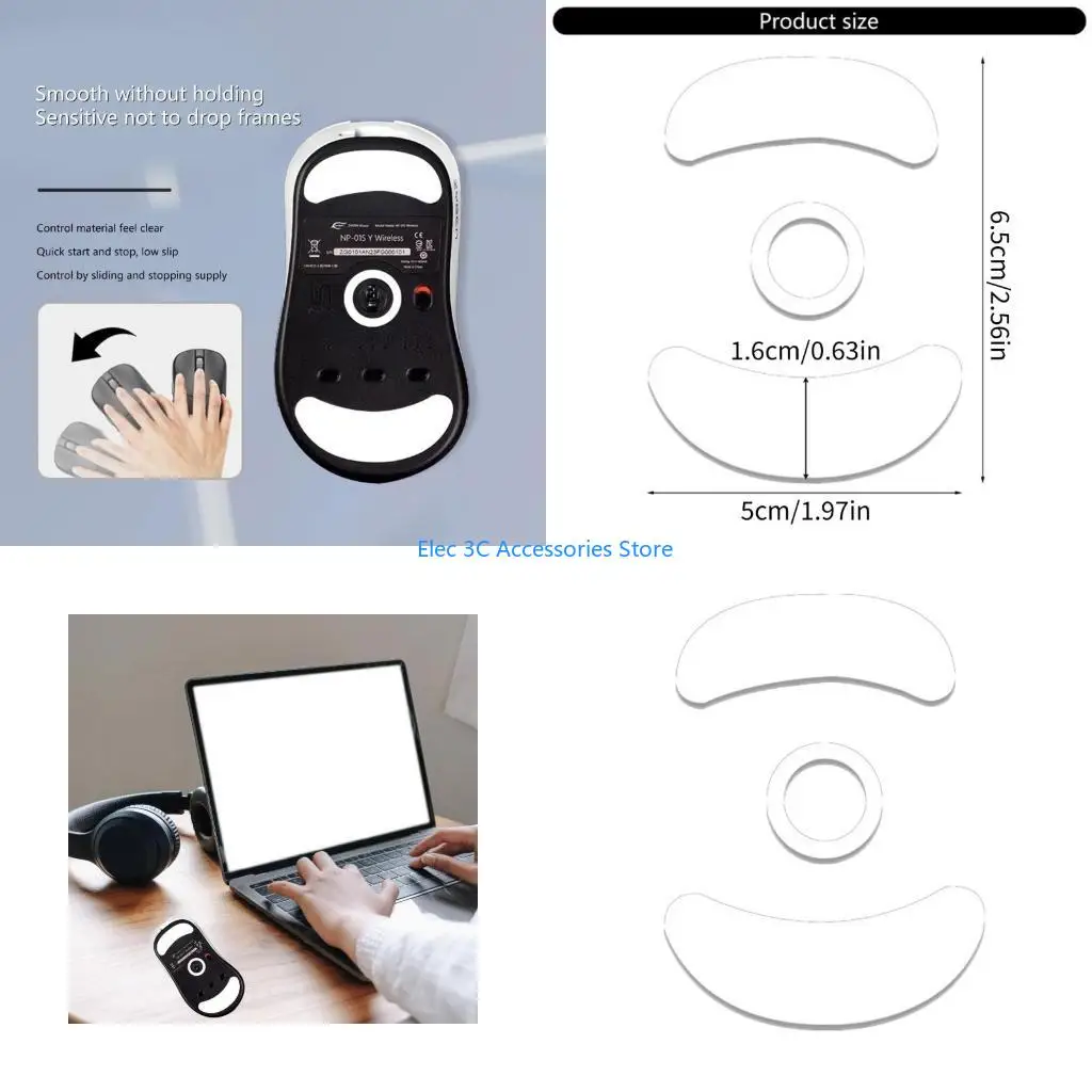 Y51A Mouse Skates Pads Mouse Feet for VAXEE NP01 NP01 AX Wireless Gaming Mouse