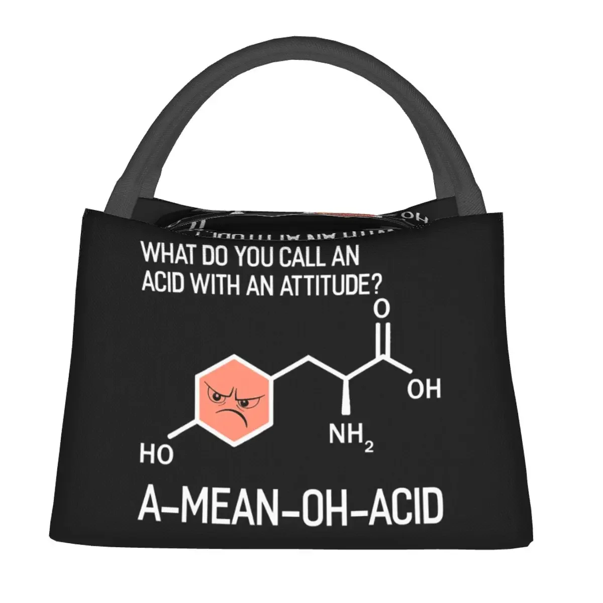 Science Chemistry Pattern Lunch Bag Biology Funny Lunch Box For Unisex Travel Portable Cooler Bag Print Tote Food Bags