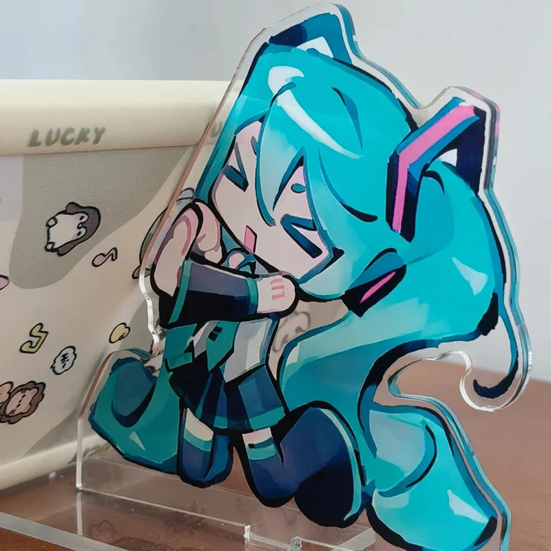 Cartoon Japanese Style Hatsune Miku Mobile Phone Bracket Cute Anime Acrylic Stand Desktop Decoration Peripherals Birthday Gifts