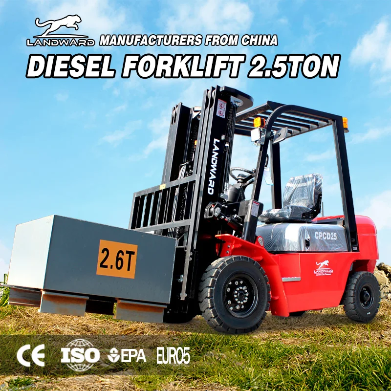 Landward High Quality Handling Forklift Wholesale FD25 Small 4WD Forklift China 2.5 Ton Home Use EPA Diesel Forklift Customized