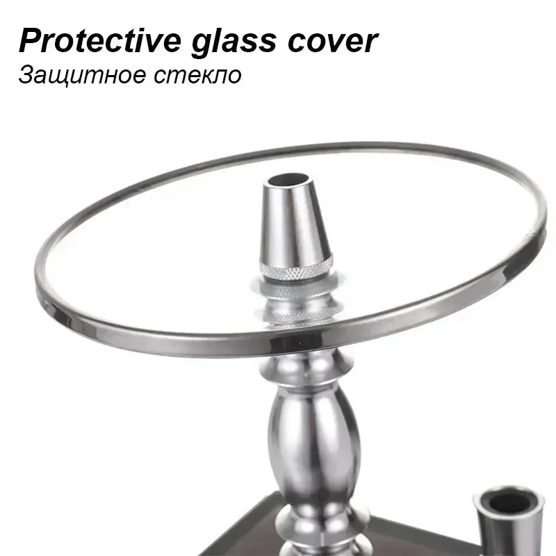 مجموعة الشيشة الاكريليك صندوق الشيشة Nargile Sheesha Narguile Chicha Cachimbas أنابيب المياه صندوق الشيشة الشيشة مع LED للتدخين كاليوان #5