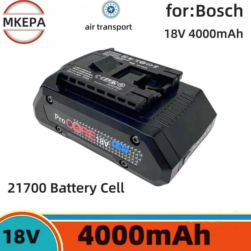 18V 4000mAh ProCORE replacement battery, for Bosch 18V cordless tools BAT609 BAT618 GBA18V 21700 high power 5C power cell