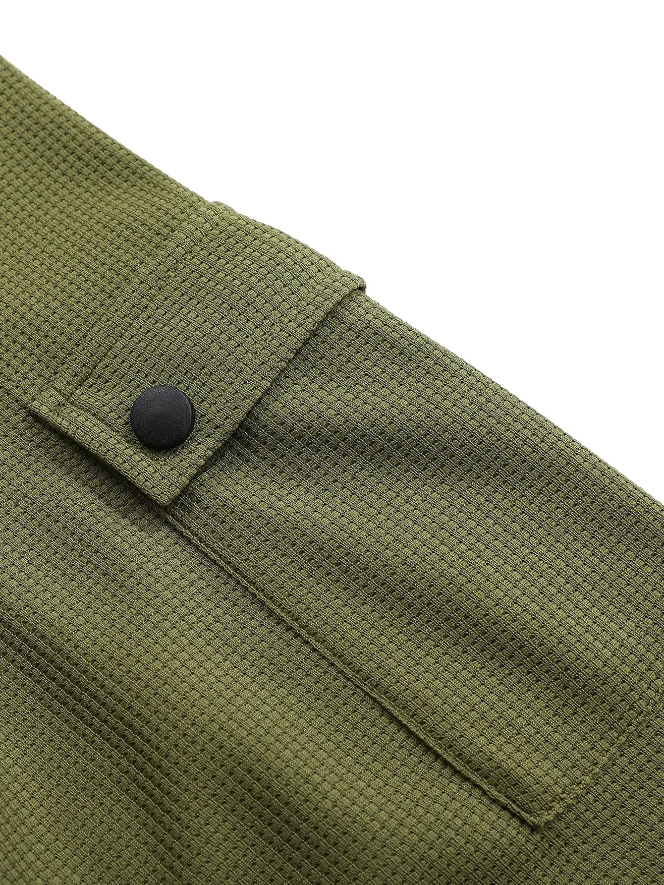Men's Layered-Look Waffle Henley Shirt — product detail 8