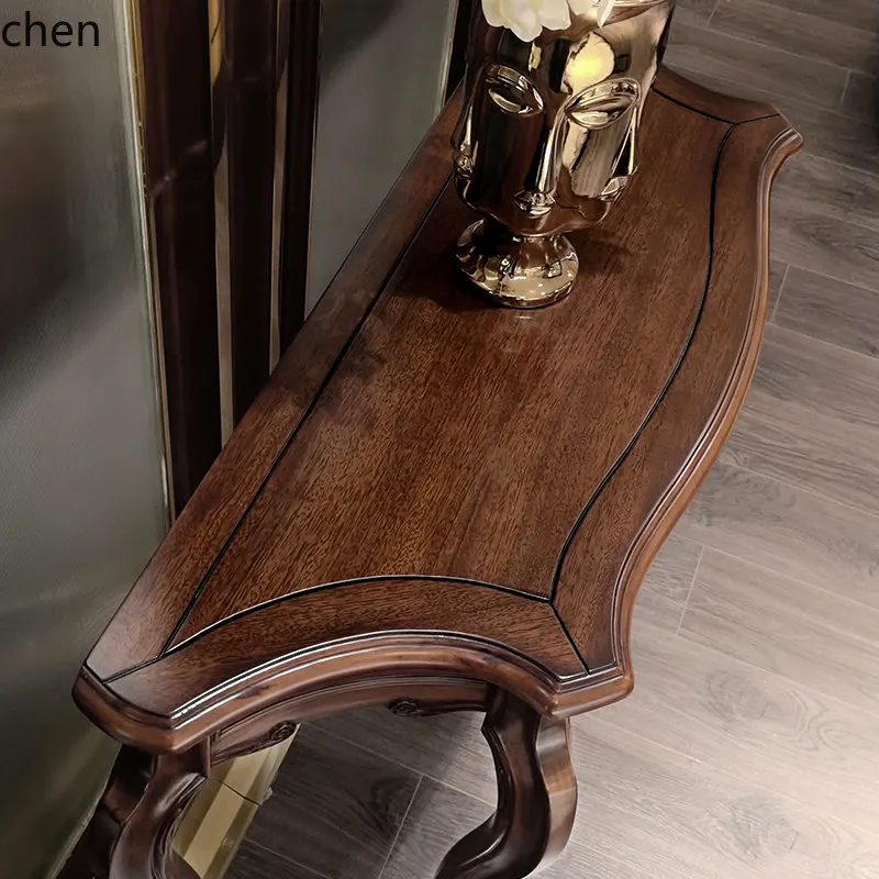 Hxl entrance table all solid wood entrance offering table log suite furniture