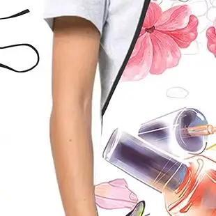 Delantal de cocina de belleza con estampado de esmalte de uñas para mujer, delantal de limpieza del hogar, salón, cocina casera, hornear, manicura, ropa de trabajo