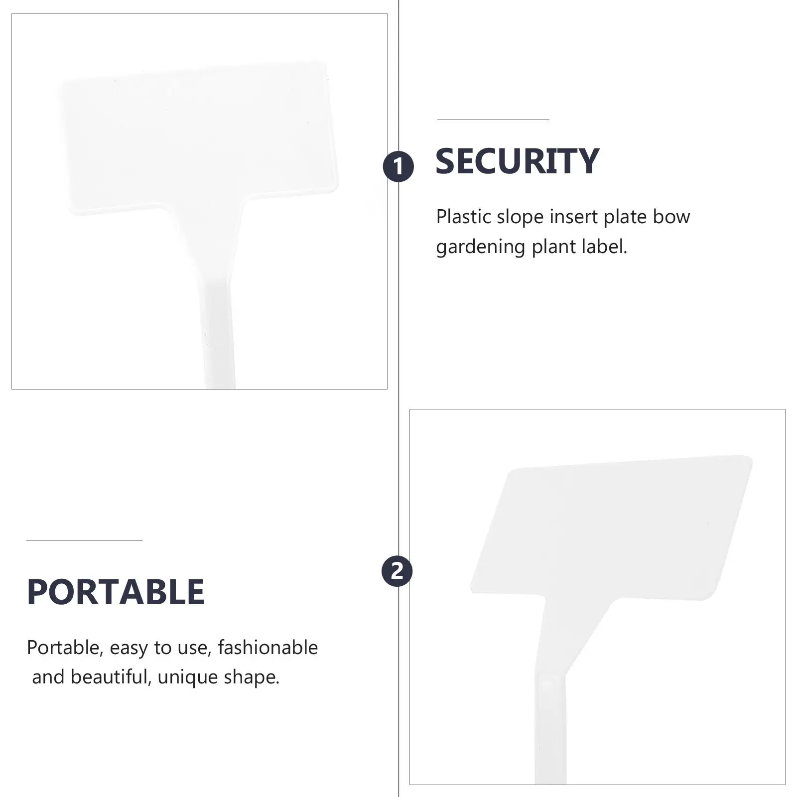 20pcs 30cm Beveled Plastic Garden Plastic Plant Label Plant Labels for Vegetable Nursery T-Type Waterproof Markers