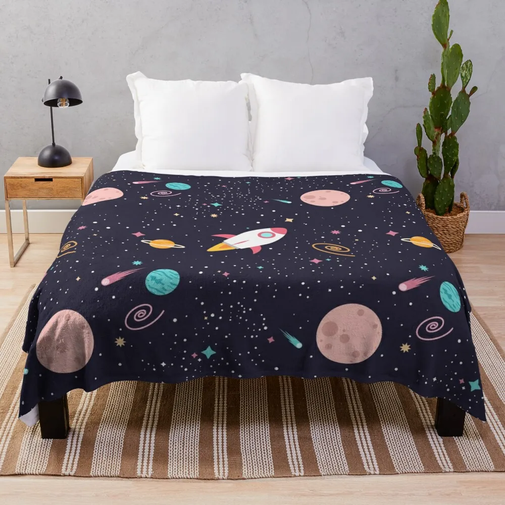 

Outer Space Pattern 05 Throw Blanket blankets ands Soft Blankets