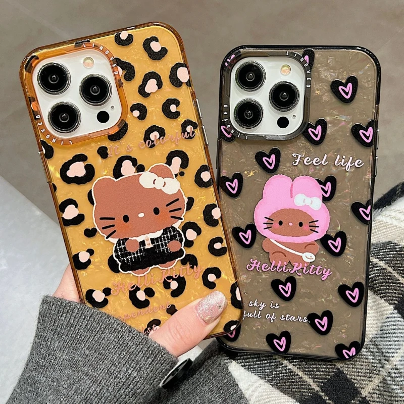 Sanrio Hello Kitty Phone Case For iPhone 15 14 13 12 11 Pro Max XR XS MAX 7 8 Plus Cute My Melody Kuromi Cartoon Case