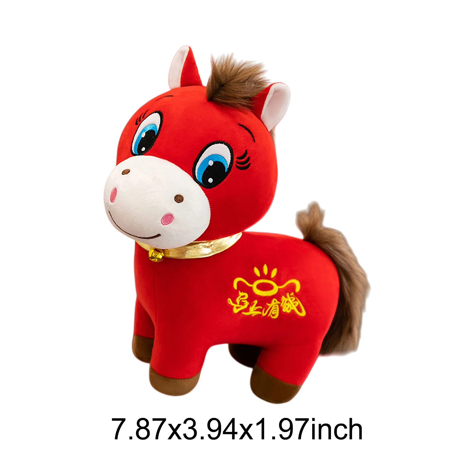 

2026 Year of The Horse Stuffed Animal Cute Chinese Zodiac Lunar New Year Stuffed Horse for Spring Festival Gift Home Decoration