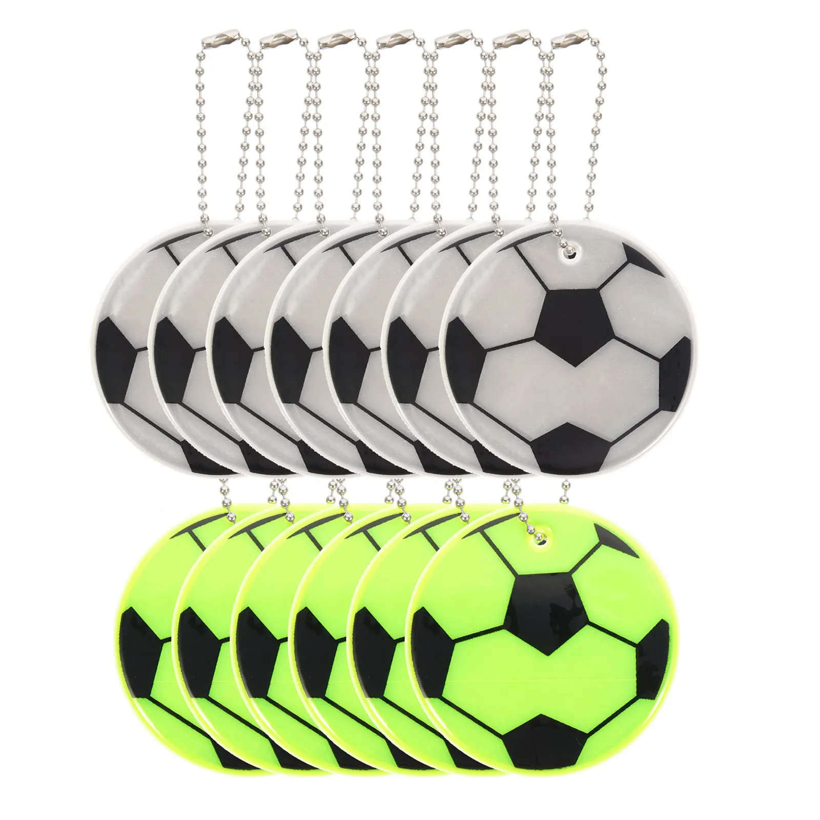 

12 Pcs Reflective Pendant School Bag Hanging Decor Backpack Reflector Ornament Pvc Soccer Charms Child Tag Tags