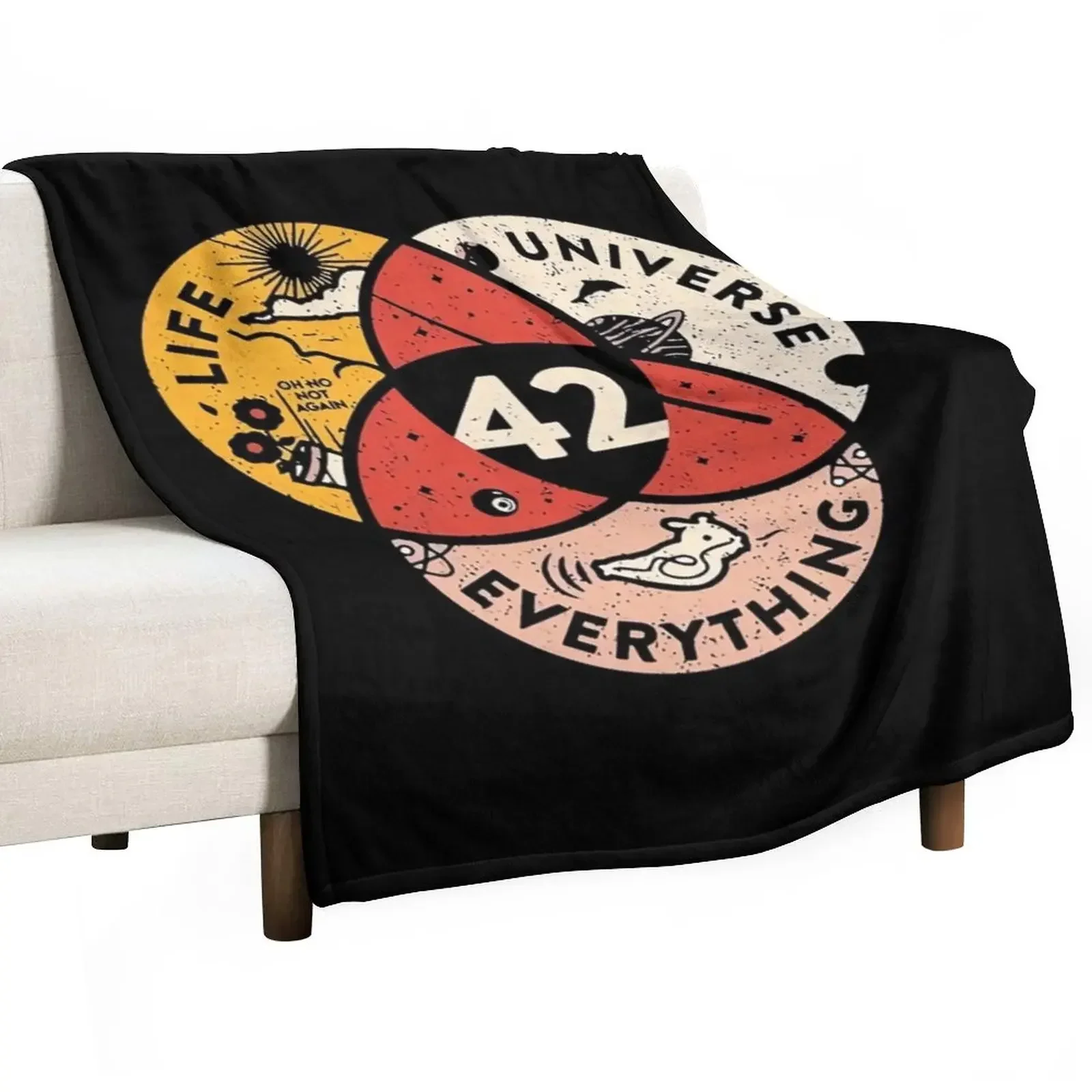 42 The Answer To Life The Universe And Everything Throw Blanket christmas gifts Extra Large Throw Blankets