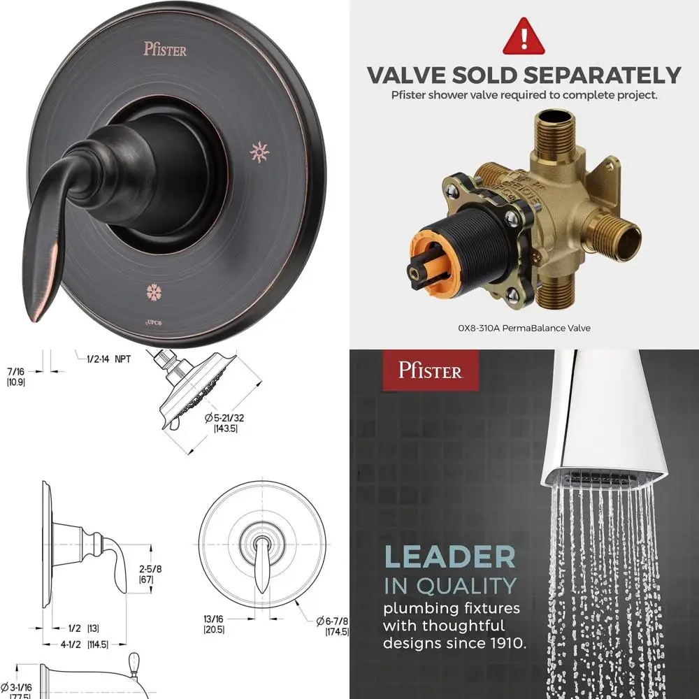 

Avalon Single-Handle Tuscan Bronze Tub & Shower Trim Kit R89-1CBY