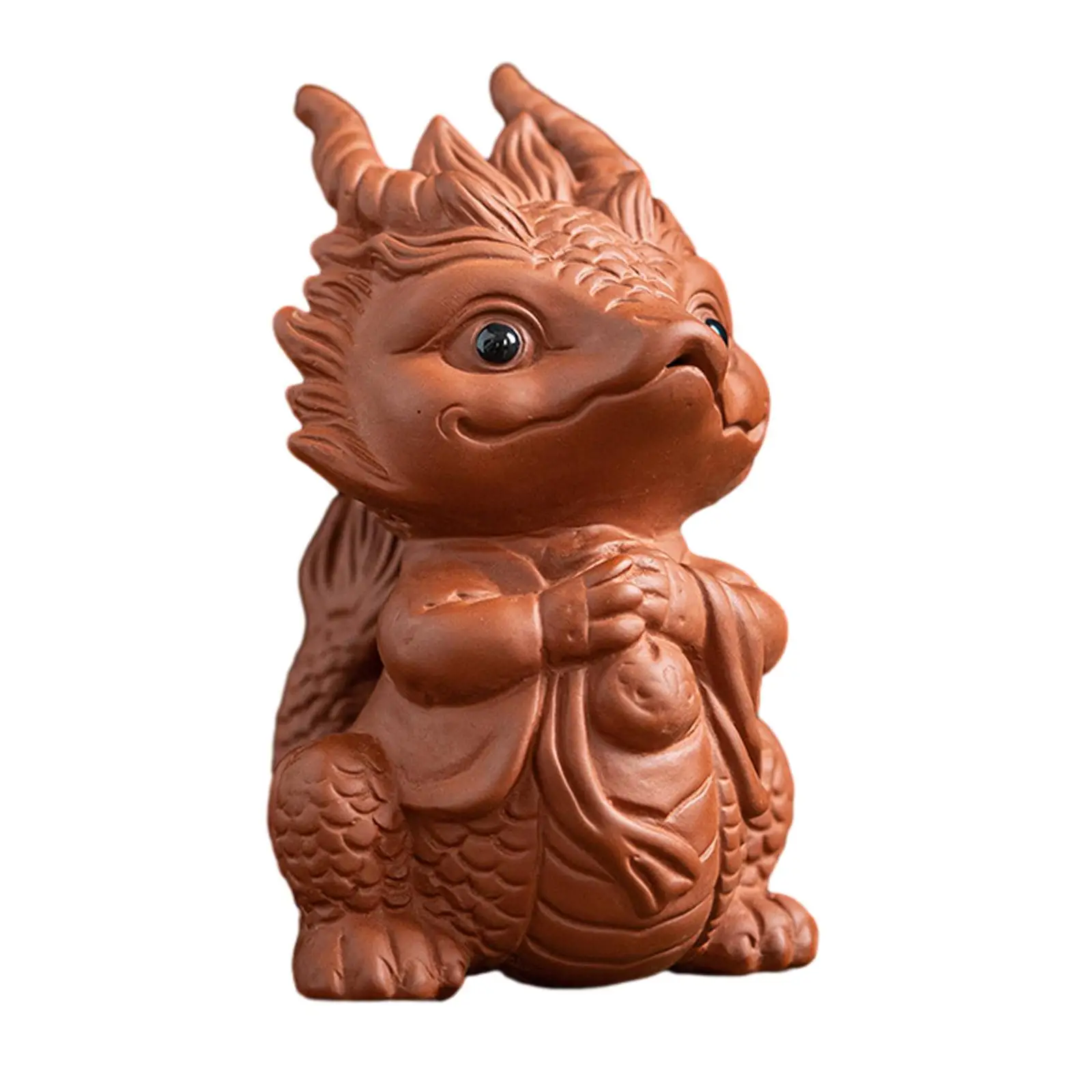 Chinese Dragon Tea Pet Miniature Statue Artwork Miniature Sculpture Pixiu Statue for Office Home Lightweight Table Bedroom