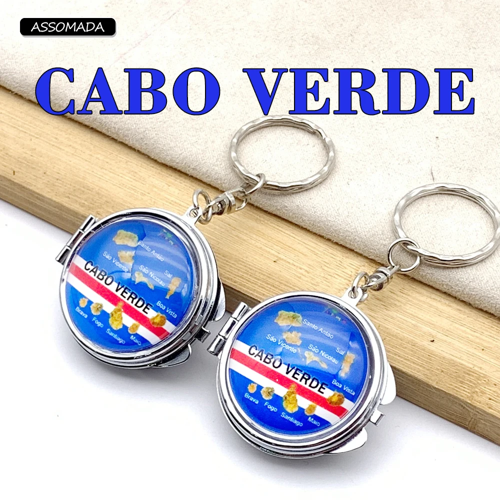 Exquisite Cape Verde KeyChain Mirror North Atlantic Ocean Island Specialty Souvenir Caboverdiano Gift Key Chain CABO VERDE