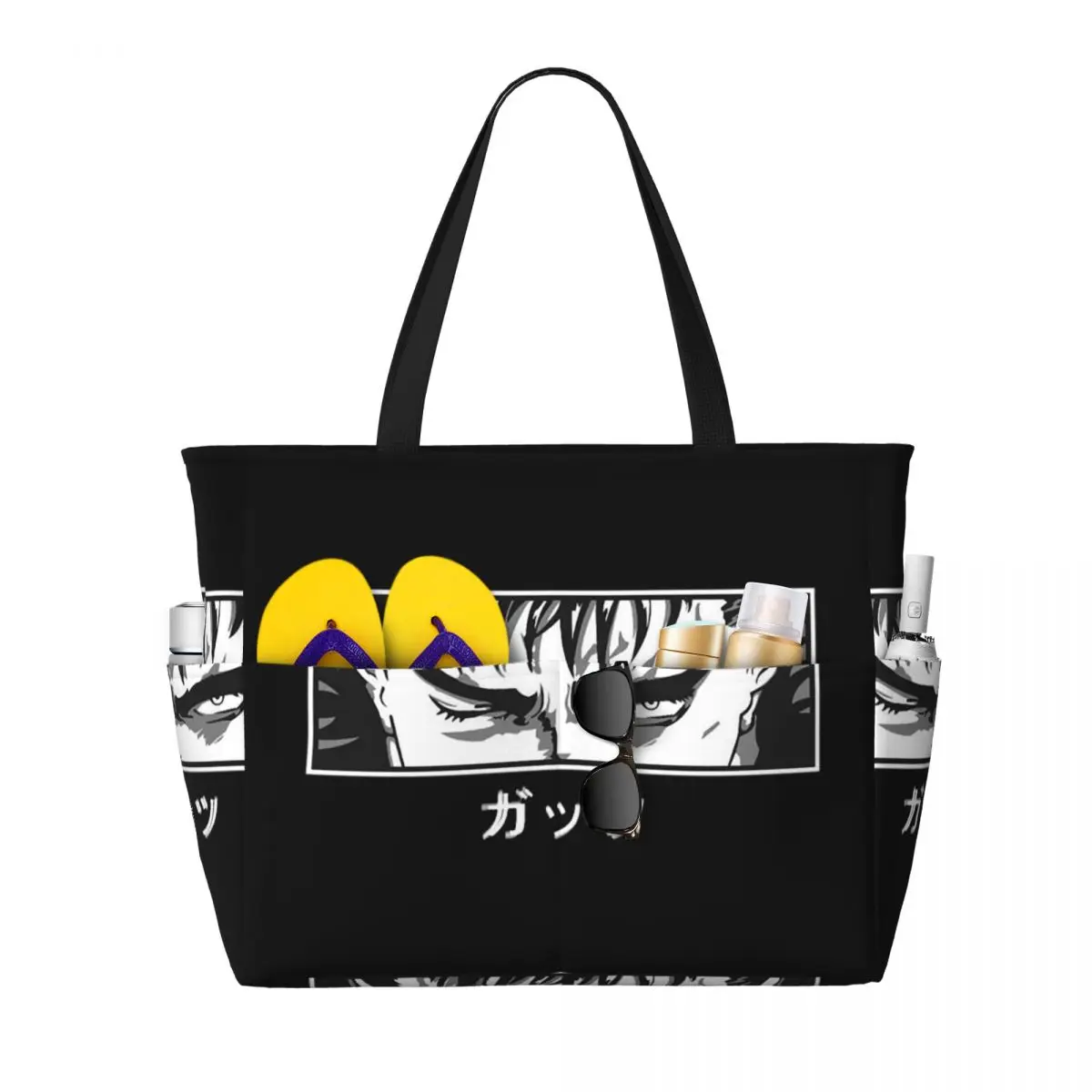 Japanese Anime Berserk Logo Beach Tote Bag Sport Gym Yoga Duffle Large Tote Bag Women Travel Bag Fitness bag