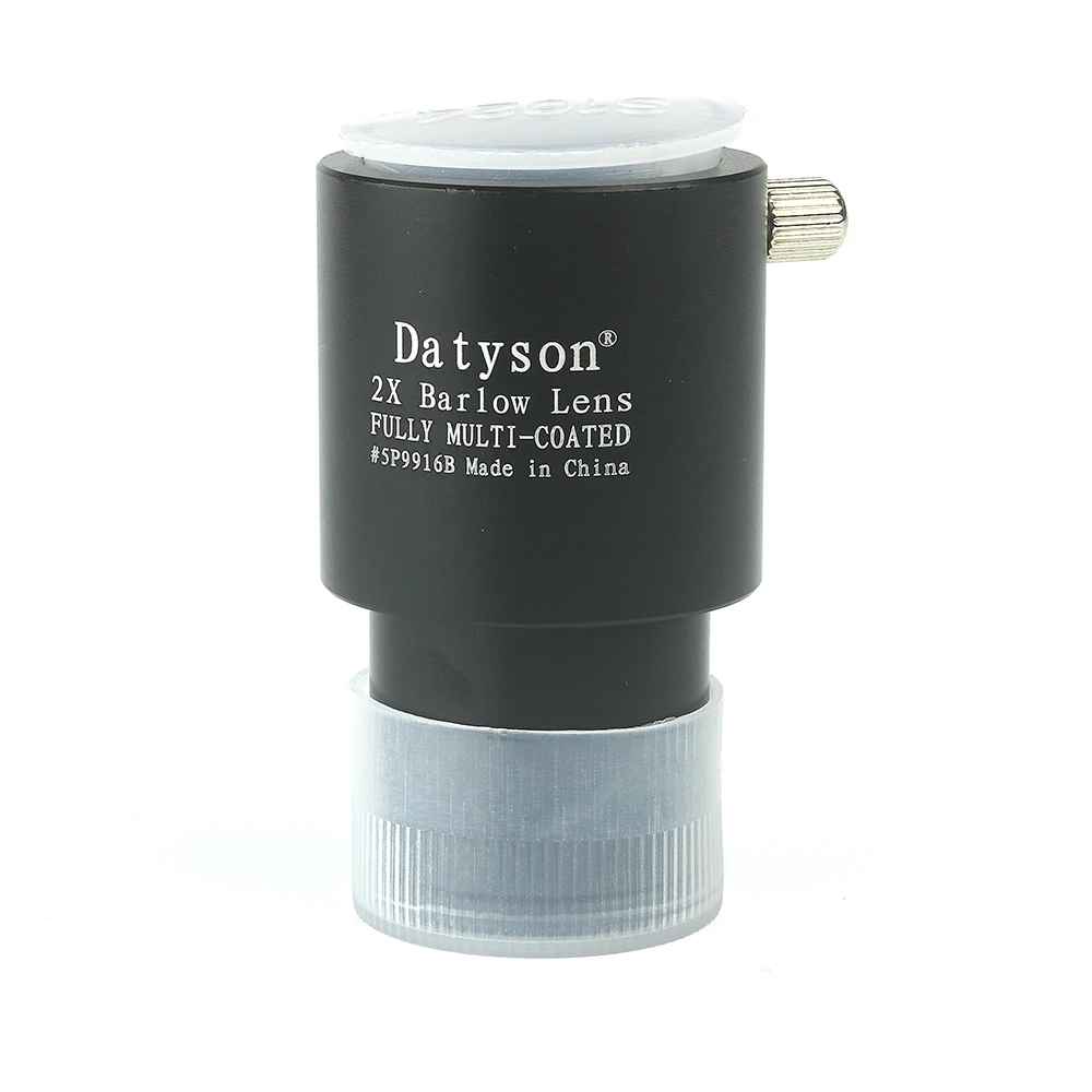 Datyson Barlow Lens 2X Teleconverter Metal Fully Multi-Coated Glass for 0.965 Inch Astronomical Telescope Eyepiece