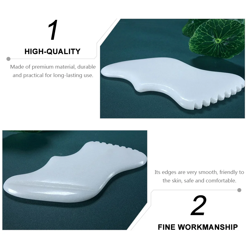 

1Pcs Jade Stone Scraping Board Massage Tool Durable for Neck Face Back Shoulder Leg Spa Gua Sha Scraper Practical
