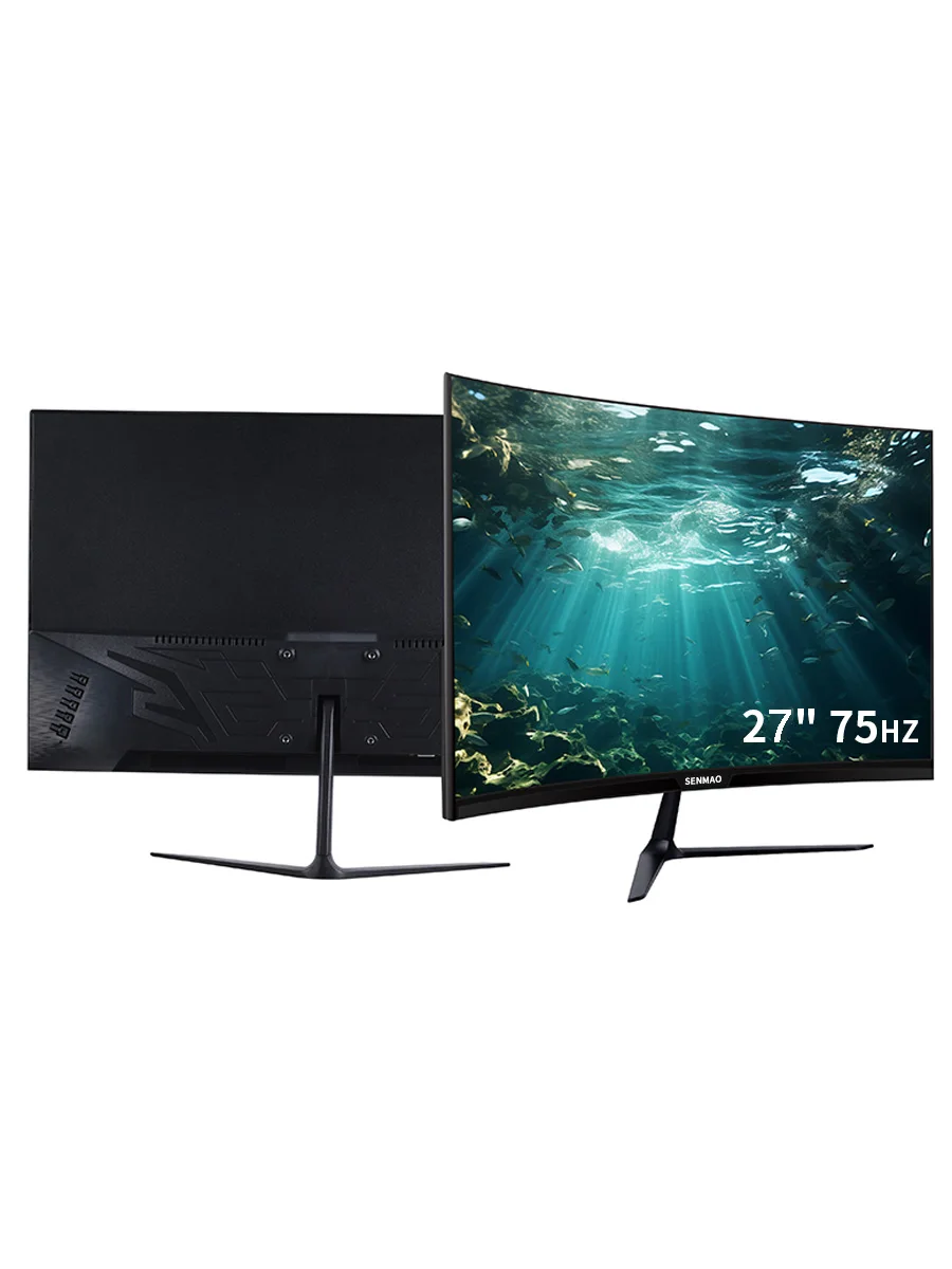 

27-inch Computer Monitor Full HD 1920*1080p VA SENMAO Display 75Hz 1000:1 Contrast Ratio with HDMI/VGA,Frameless for Game&Office