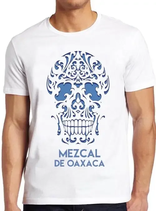 Mezcal T Shirt Mexico Tequila Sugar Oaxaca Skull Gift Cool Tee