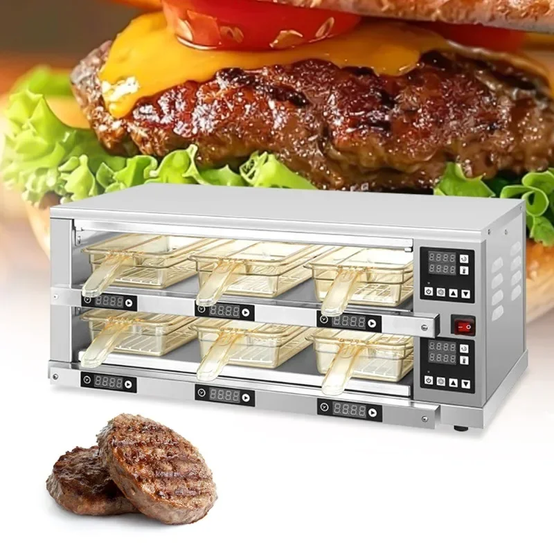Pan commercial large capacity KFC fast food equipment, burger pie chute heating cabinet