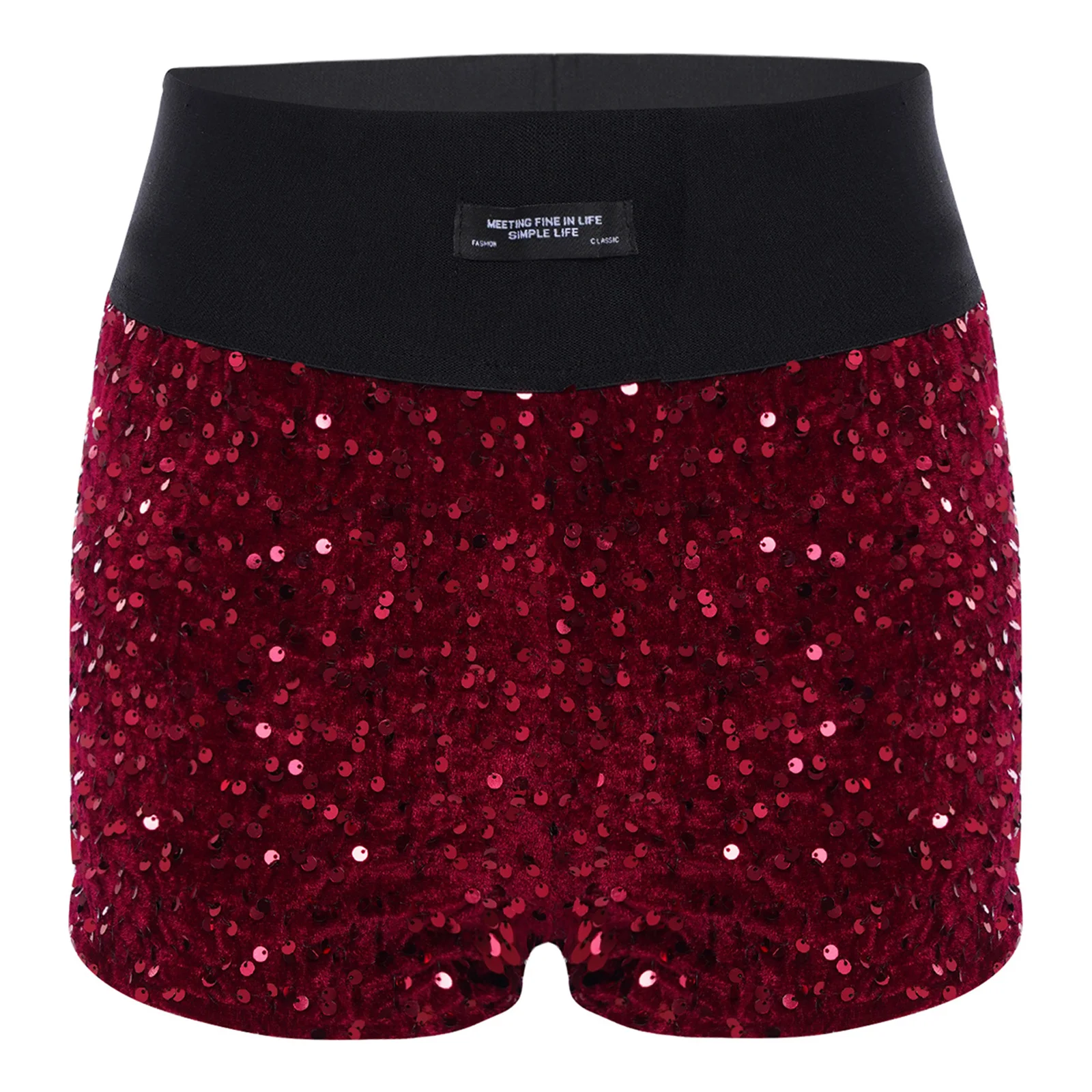 أزياء المرأة الترتر الغنيمة السراويل عالية الخصر مطاطا واسعة حزام السراويل الساخنة مهرجان الموسيقى الهذيان حزب كلوبوير