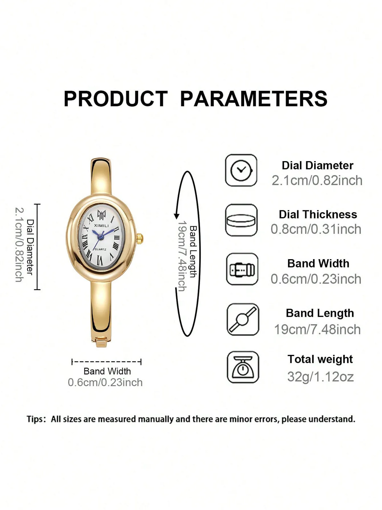High-Beauty Women's Watch and Bracelet Set, Small and Simple Quartz Watch for Ladies