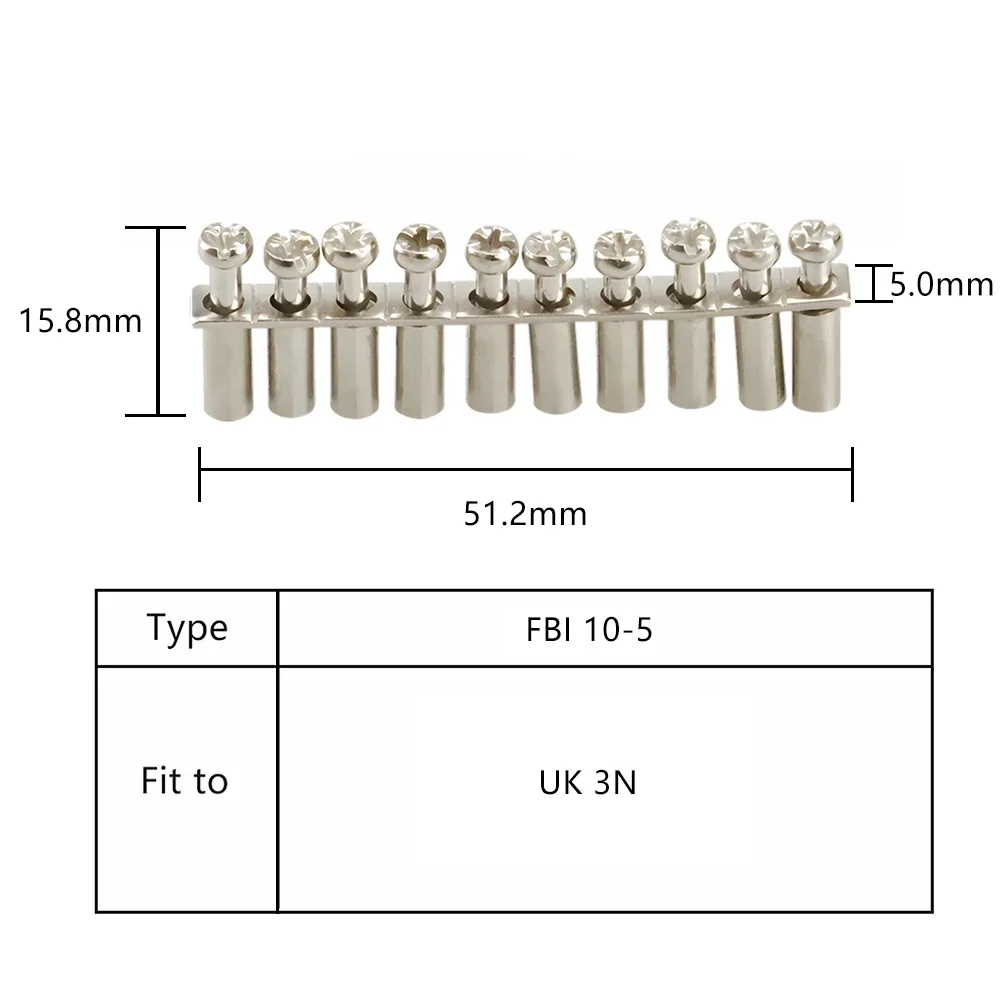 1 Piece FBI 10-5 Fixed Bridge To UK 3N UKK 3 UKKB 5 UK Din Rail Terminal Block Accessories