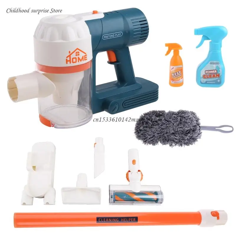 Children’s Vacuum Cleaner Cleaning Toy Interactive Activity with Cleaning Brush Preschool Learning & Pretend Toy Dropship