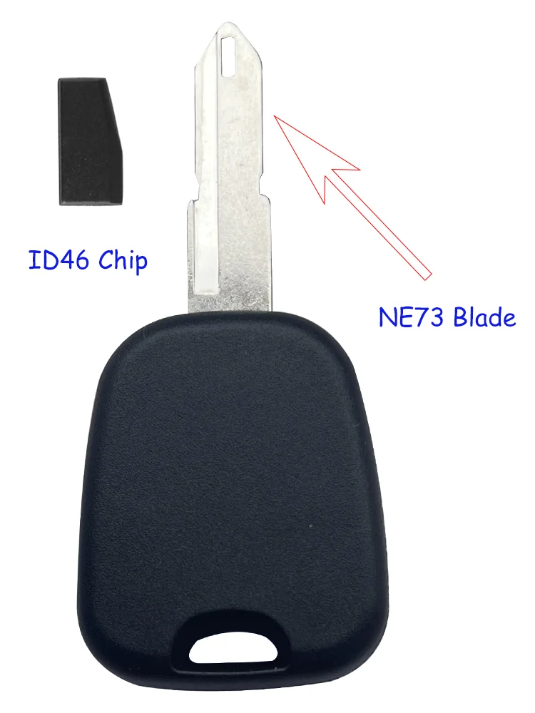 Transponder Car Key Shell Fob per Citroen C2 Fit Peugeot 207 206 NE73 Blade PCF7936 ID46 Chip