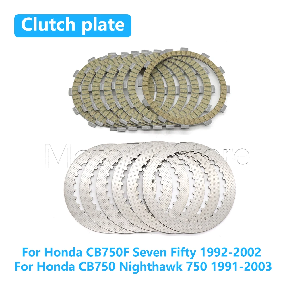 

For Honda CB750F Seven Fifty 1992-2002 CB750 Nighthawk 750 1991-2003 Motorcycle Clutch Steel Plate Friction Disc Kit Accessories