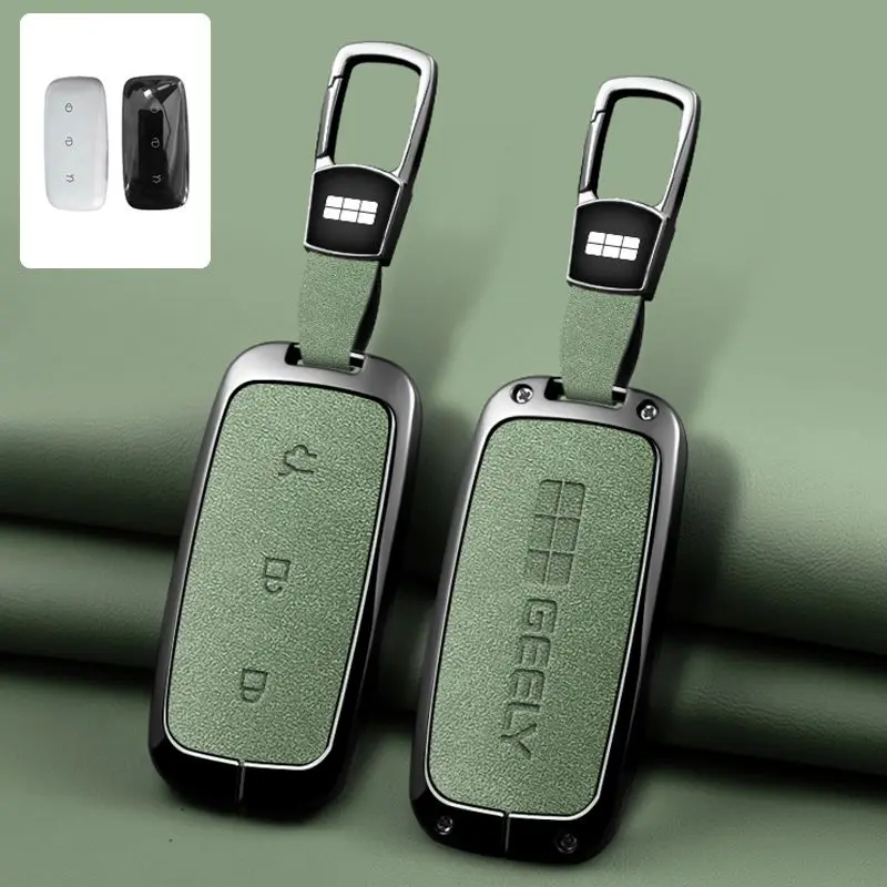 For Geely Galaxy EX5 E5 L6 L7 EMI NO.1 Proton e.MAS 7 5 E8 Starry 8 Key Holder Car Accessories Zinc Alloy Leather Key Case Cover