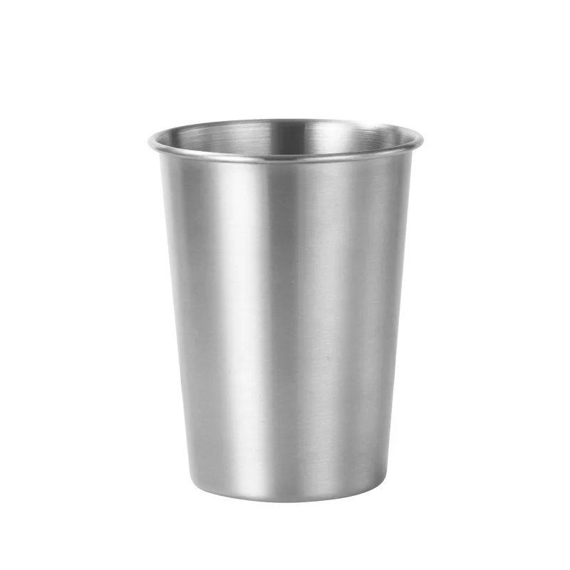 Stainless Steel Pint Cups Shatterproof Cup Tumblers Unbreakable Metal Drinking Glasses for Bar, Home, Restaurant