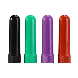 brand new Oil Aromatherapy Blank Nasal Inhaler Sticks 12 Empty Tubes  white Cotton Wicks Portable