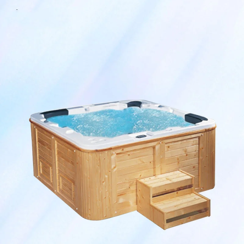 Large Outdoor Spa Hot Tub, Constant Temperature Acrylic Whirlpool Massage Bathtub for Backyard Patio Hotel Use