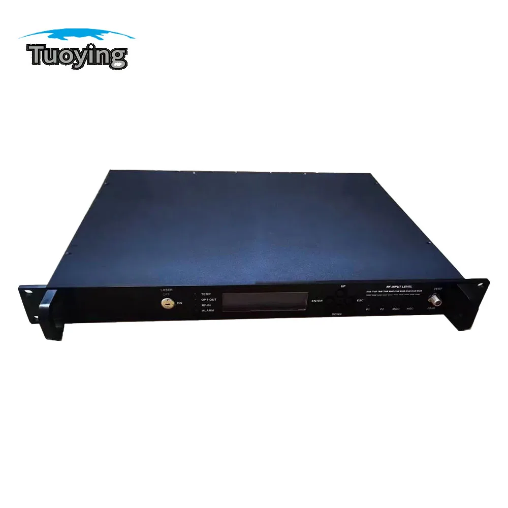 

1310/1550nm Cable Tv Optical Transmitter, 2x10db Output, Rf To Fiber With Excellent Cso And Ctb Performance