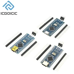 Nano 3.0 With Bootloader Compatible Controller Mini/Type-C/Micro USB CH340 USB Driver 16Mhz ATMEGA328P/PB For Arduino 