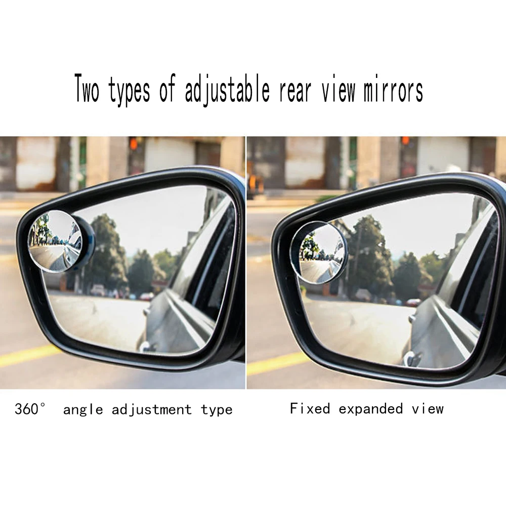 

2 шт. универсальное 360-градусное автомобильное заднее зеркало, широкоугольное зеркало заднего вида, автоматическое широкое выпуклое изогнутое внутреннее зажим на зеркале заднего вида