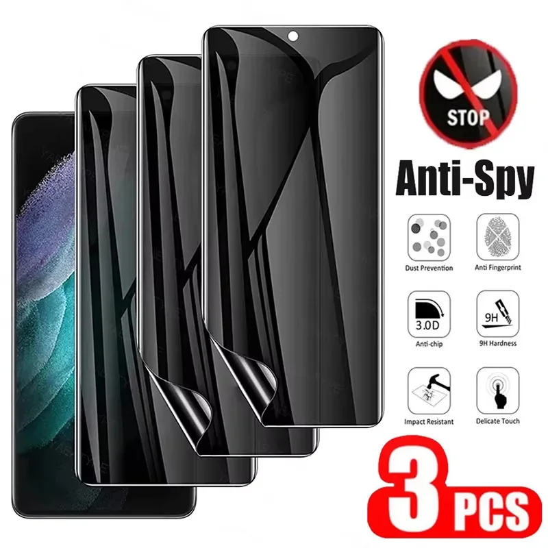 

3Pcs Anti-Spy Hydrogel Screen Protector For Samsung A56 5G A16 A55 A36 A54 A35 A15 A26 S25 Ultra S24 FE S25 FE Edge S23 S22 Film